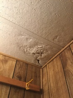 photo of ceiling damage from home inspection report